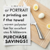 Personalisierter Tee / Küchentücher 16" x 24" (Viertel Falte)