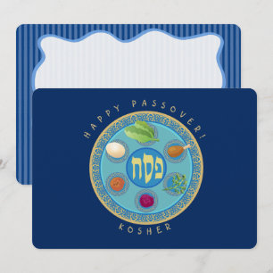 Personalisierter Teller für das Pessach-Seder kosc Mitteilungskarte