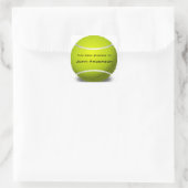 Personalisierter Tennis-Ball-Buchzeichen-Aufkleber Quadratischer Aufkleber (Tasche)