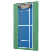 Personalisierter Tennis Coach Blue & Green Klemmbrett (Links)