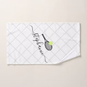 Personalisierter Tennis-Kalligraphiename Handtuch (Handtuch)