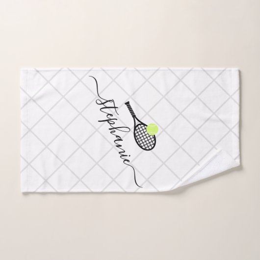 Personalisierter Tennis-Kalligraphiename Handtuch (Handtuch)