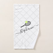 Personalisierter Tennis-Kalligraphiename Handtuch (Handtuch)