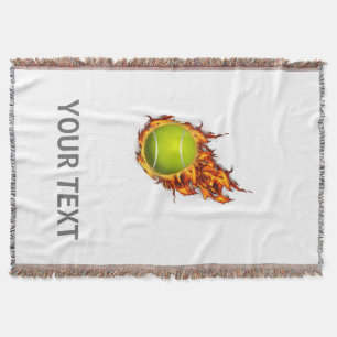 Personalisierter Tennisball auf dem Feuer Tennis T Decke