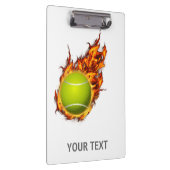 Personalisierter Tennisball auf dem Feuer Tennis T Klemmbrett (Rechts)