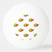 Personalisierter Tennisball auf dem Feuer Tennis T Tischtennisball (Rückseite)