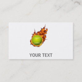 Personalisierter Tennisball auf dem Feuer Tennis T Visitenkarte