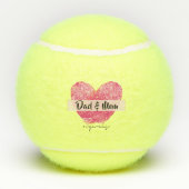 Personalisierter Tennisball mit Paw Prints Tennisbälle (Rückseite)