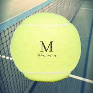 Personalisierter Tennisball-Monogramm-Buchstabe un Tennisbälle