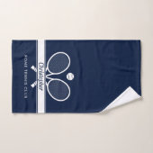 Personalisierter Tennisclub Name Navy Blue Handtuch (Handtuch)