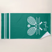 Personalisierter Tennisklub Strandtuch (Vorderseite)