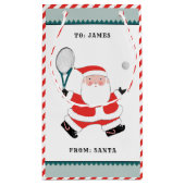 Personalisierter Tennisplatz Kleine Geschenktüte (Rückseite)