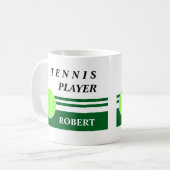 Personalisierter Tennisschalenkaffee Kaffeetasse (Vorderseite Links)