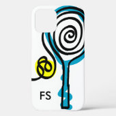 Personalisierter Tennisschläger mit Monogramm Case-Mate iPhone Hülle (Rückseite)