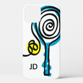Personalisierter Tennisschläger mit Monogramm iPho Case-Mate iPhone Hülle (Rückseite)