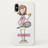 Personalisierter Tennisspieler Case-Mate iPhone Hülle (Rückseite)