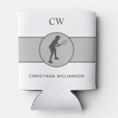 Personalisierter Tennisspieler Dosenkühler (Rückseite)