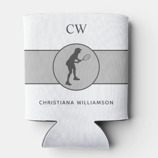 Personalisierter Tennisspieler Dosenkühler (Rückseite)