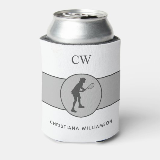 Personalisierter Tennisspieler Dosenkühler (Kanne Rückseite)