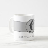 Personalisierter Tennisspieler Kaffeetasse (Vorderseite Links)