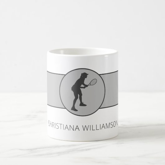 Personalisierter Tennisspieler Kaffeetasse (Mittel)