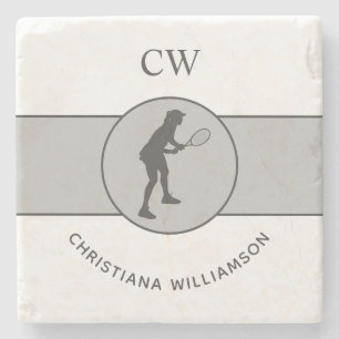 Personalisierter Tennisspieler Steinuntersetzer