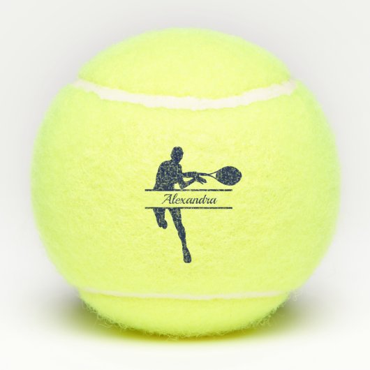 Personalisierter Tennisspieler ThemenIndividuelle Tennisbälle (Rückseite)