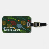 personalisierter Tennist Gepäckanhänger (Vorderseite horizontal)