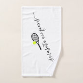 Personalisierter Tennisteam Name Elegantes Skript Handtuch (Handtuch)
