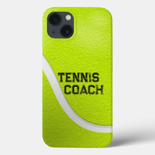 Personalisierter Tennistrainer Gelber Ball Case-Mate iPhone Hülle (Rückseite)