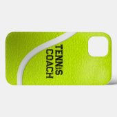 Personalisierter Tennistrainer Gelber Ball Case-Mate iPhone Hülle (Rückseite (Horizontal))