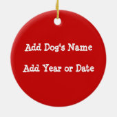 Personalisierter Terrier Hund Keepake Ornament (Hinten)