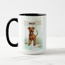 Personalisierter Terrier-Name-Becher für Hunde-Lie Tasse