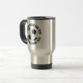 Personalisierter Text 15oz. Individueller Fußball Reisebecher (Vorderseite Links)