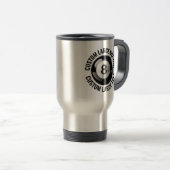 Personalisierter Text 15oz. Weißer Custom 8 Ball Reisebecher (VorderseiteRechts)