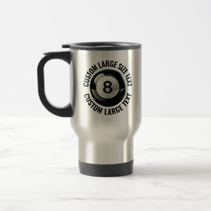 Personalisierter Text 15oz. Weißer Custom 8 Ball Reisebecher