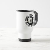 Personalisierter Text 15oz. Weißer Custom 8 Ball Reisebecher (VorderseiteRechts)
