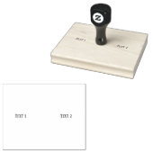 Personalisierter Text 1 Text 2 Horizontaler Jet Sc Gummistempel (Stempel)