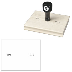 Personalisierter Text 1 Text 2 Horizontaler Jet Sc Gummistempel