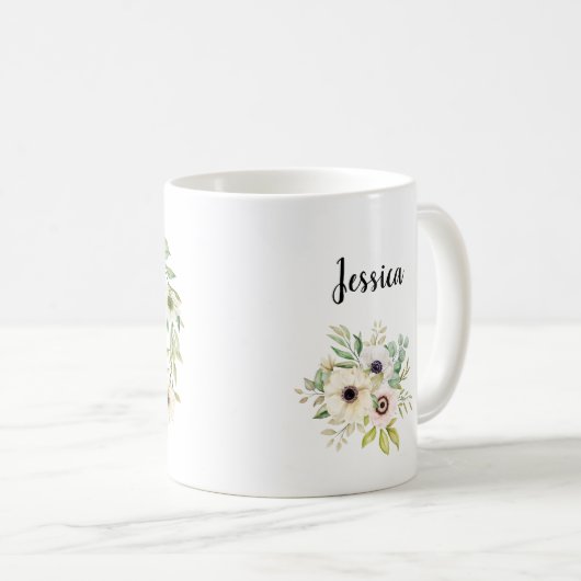 Personalisierter Text 2022 JW-Jahr Psalm 34:10 Kaffeetasse (VorderseiteRechts)