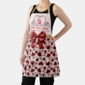 Personalisierter Text, Aquarellherz und Cupcake Schürze (InSitu)