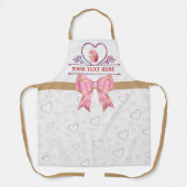 Personalisierter Text, Aquarellherz und Cupcake Schürze (Vorderseite)