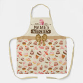 Personalisierter Text, Aquarellkuchen und Nachtisc Schürze (Vorderseite)