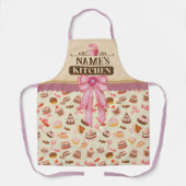 Personalisierter Text, Aquarellkuchen und Nachtisc Schürze (Vorderseite)