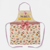 Personalisierter Text, Aquarellkuchen und Nachtisc Schürze (Vorderseite)