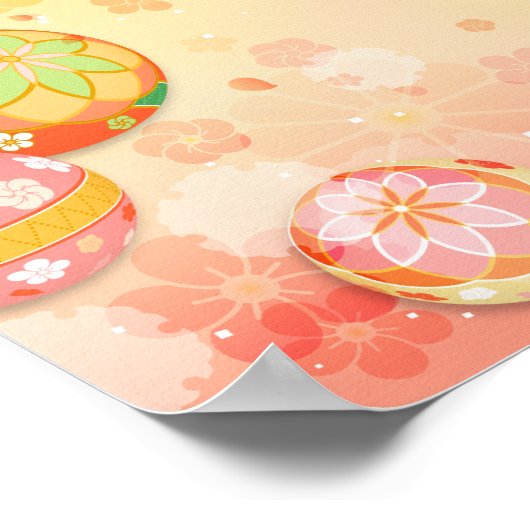 Personalisierter Text asiatischer Lüfter mit Kirry Poster (Ecke)