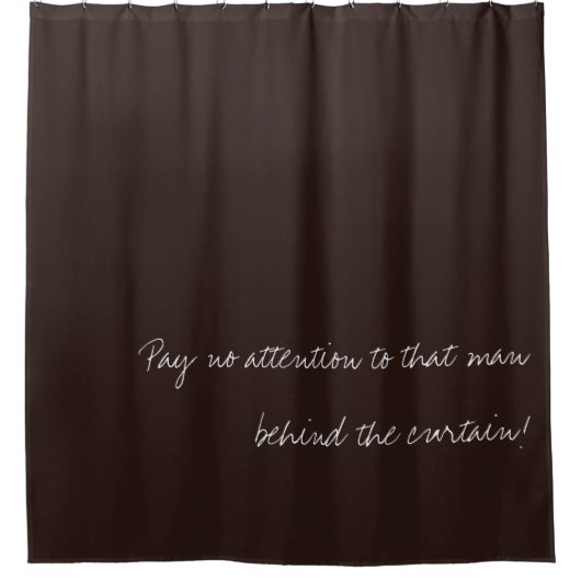 Personalisierter Text auf dunkler Schokolade Duschvorhang (Vorderseite)