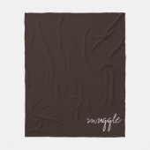 Personalisierter Text auf dunkler Schokolade Fleecedecke (Vorderseite)