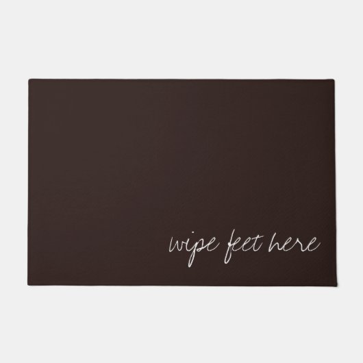 Personalisierter Text auf dunkler Schokolade Fußmatte (Vorderseite)