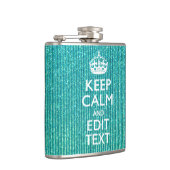 Personalisierter Text auf Türkis behalten Flachmann (Rechts)